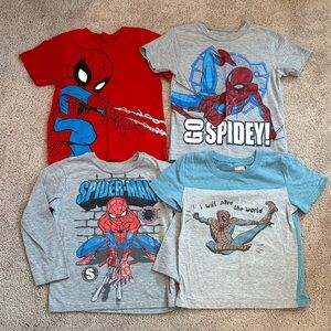 Boys 5T Marvel Spider-Man T-Shirt Set / Bundle in Red and Gray